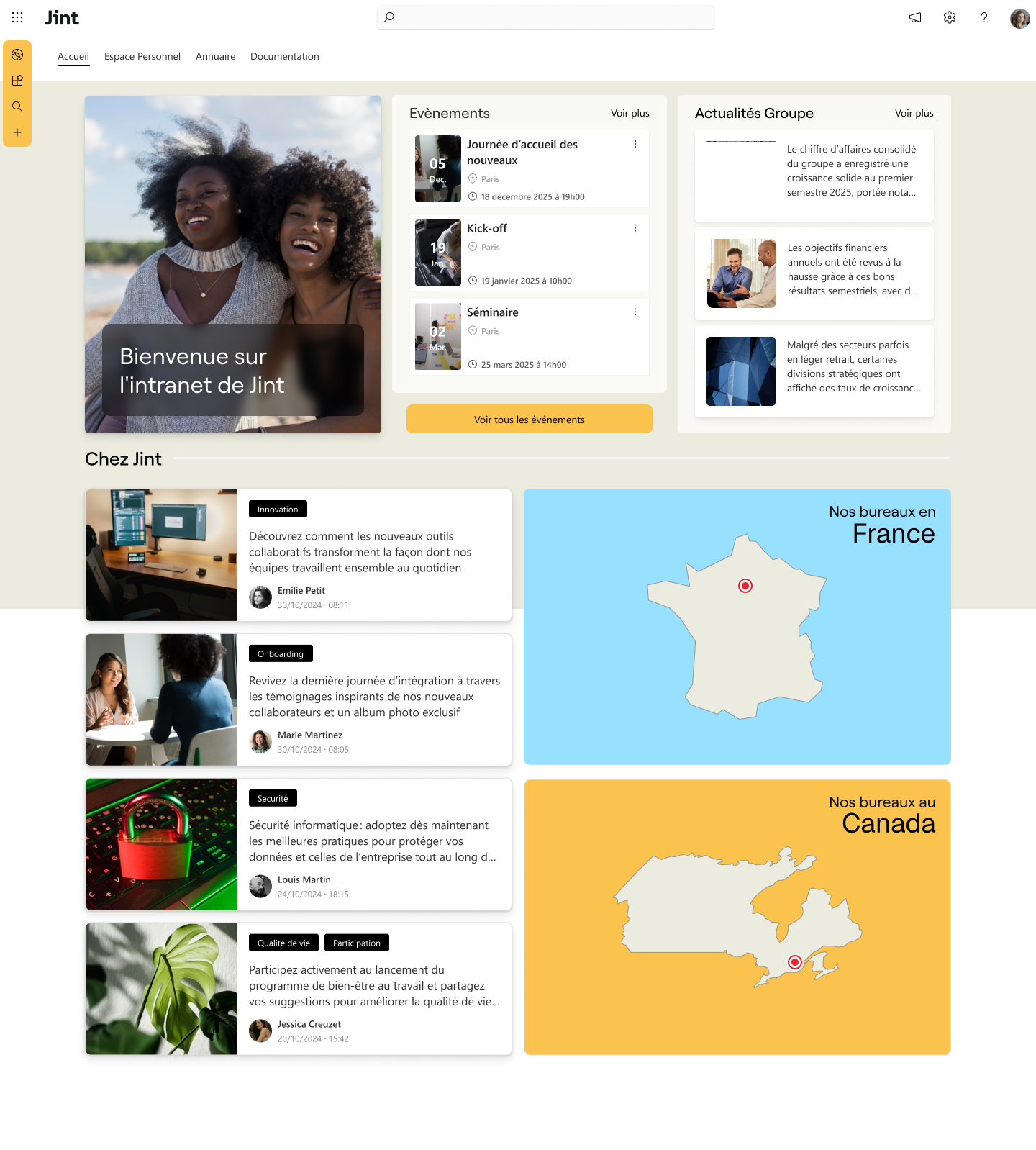 Jint Sharepoint Intranet Digital Workplace Mockup